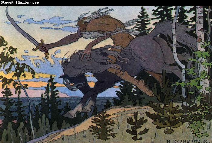 Ivan Bilibin Koschei the Deathless from Marya Morevna 1900